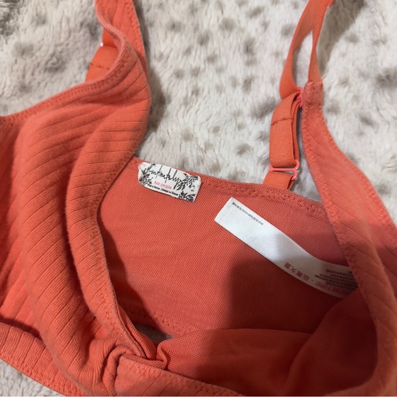 Orange Ribbed Bralette - Picture 4 of 5